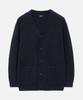 Draw Fit Oversized Bulky V-Neck Cardigan [Navy]