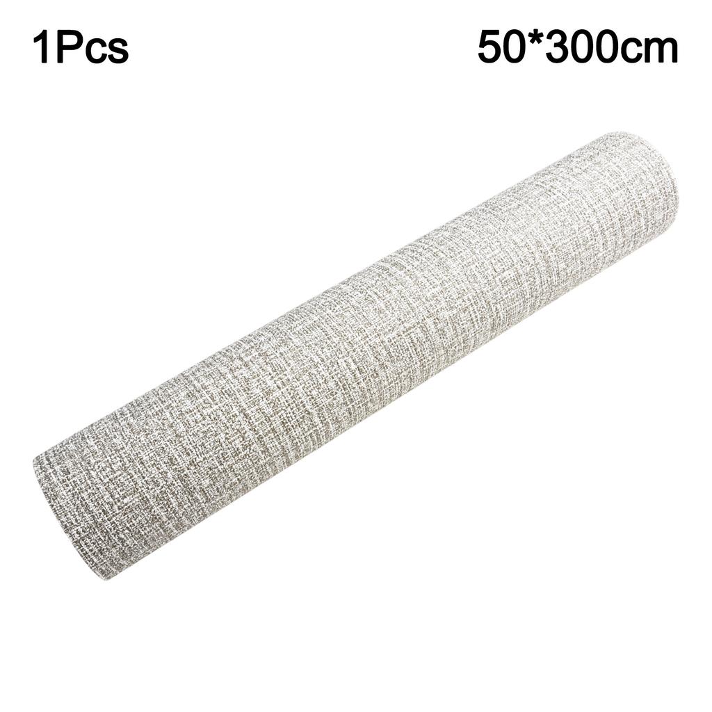 1 Roll Moisture-proof Wall Stickers Self-adhesive Waterproof Noise-proof Wallpaper Linen 3D Foam Self-adhesive Stickers