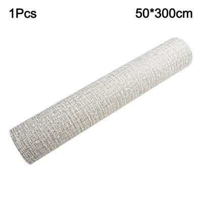 1 Roll Moisture-proof Wall Stickers Self-adhesive Waterproof Noise-proof Wallpaper Linen 3D Foam Self-adhesive Stickers