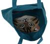 Friends Hill ouaf ouaf & miaou marché Sagara Embroidered Gussetless Tote Bag, Tiger Cat Design, 912052