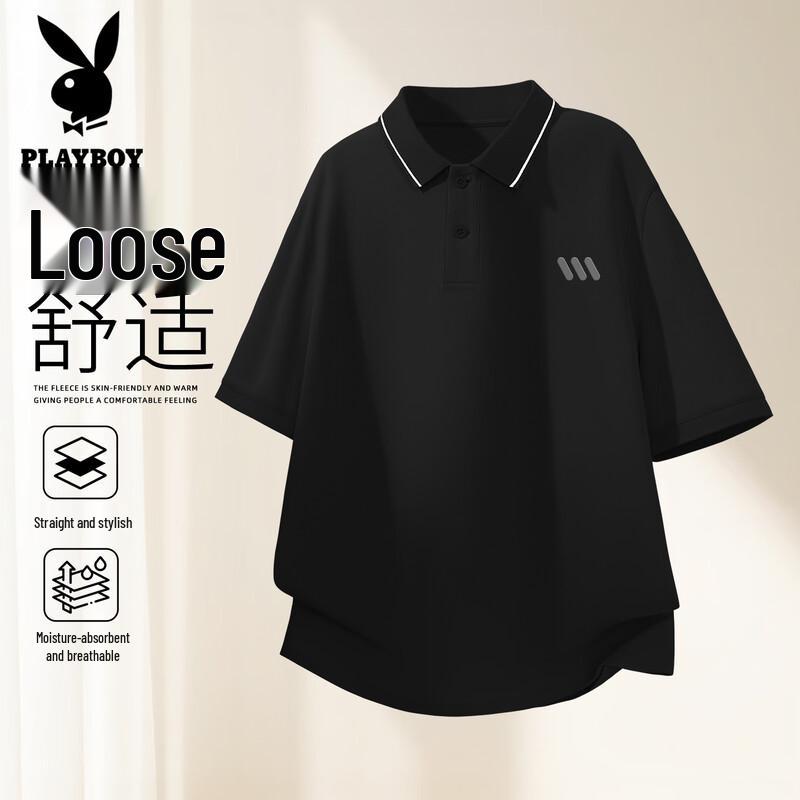 Playboy Men s Business Old Money Style Short Sleeve Polo Shirt 2XL