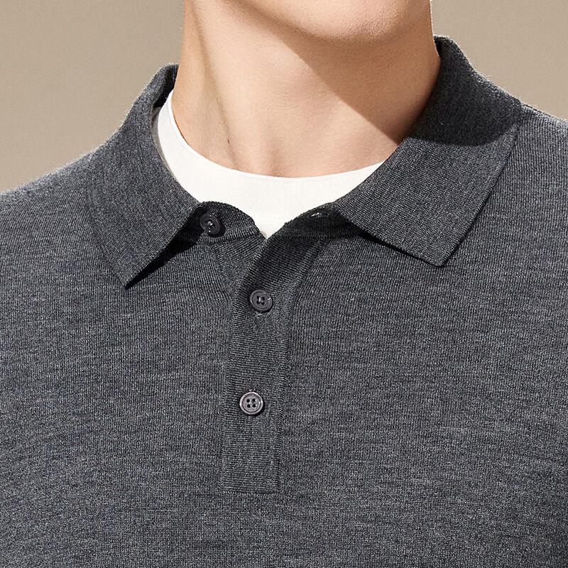 Men's Lightweight 100% Cashmere Turn-down Collar Pullover Sweater