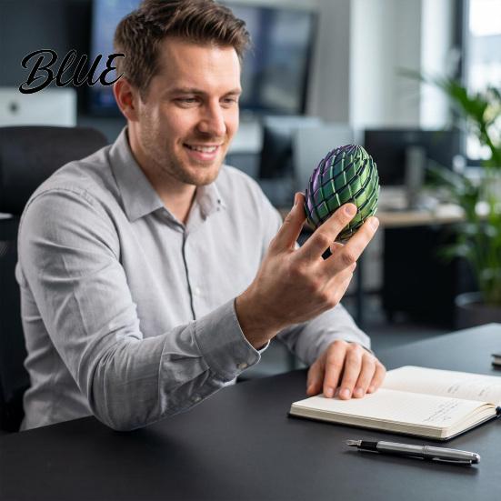 Sensory Fidget Egg 3D Printed Twisting Toy Stress Relief Spiral Articulated Rotating Portable Reducer