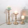 New Vintage Iron Candle Holder Elegant Stable Base Candle Stand Golden Luxury Metal Candle Holder Home Decor