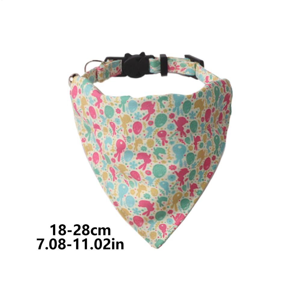 Easter Dog Bandana Bunny Egg Printing Cat Triangle Bib Collar Adjustable Pet Drool Bib Pet Collar Kerchief for Easter Photo