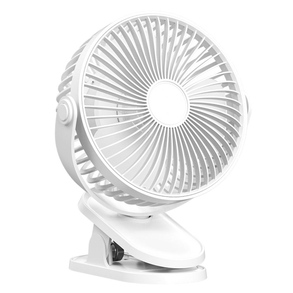 6 Inch Mini Cooling Fan 360 Degrees 4800mAH Battery Operated Fan with Strong Wind with Light with Clip for Travel Outdoor Indoor