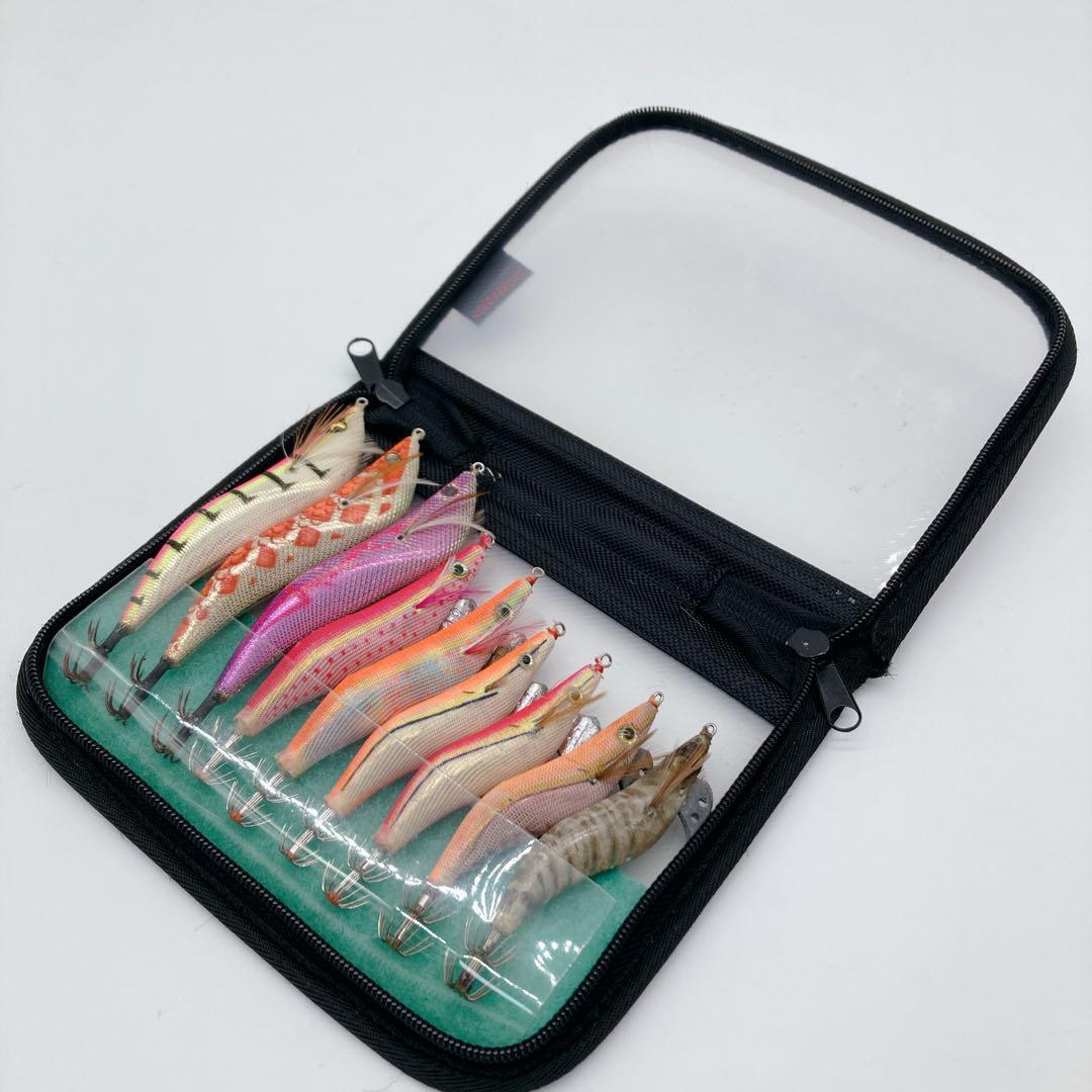 Used Set of 9 squid egi with case