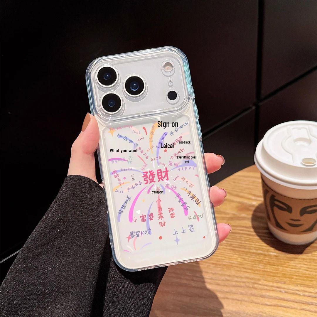 

Lucky Fortune Fireworks Compatible iPhone Case for iPhone 13/15/16/17 Pro Max, Soft Shell Apple 14 Pro Max