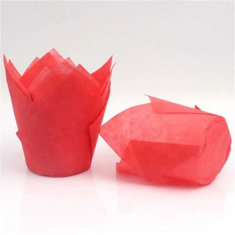50 Stück Cupcake-Förmchen im Zeitungsstil Backförmchen für Hochzeitsfeier Caissettes Tulpenförmchen Muffin-Cupcake-Papierförmchen Ölfest Kuchenverpackung