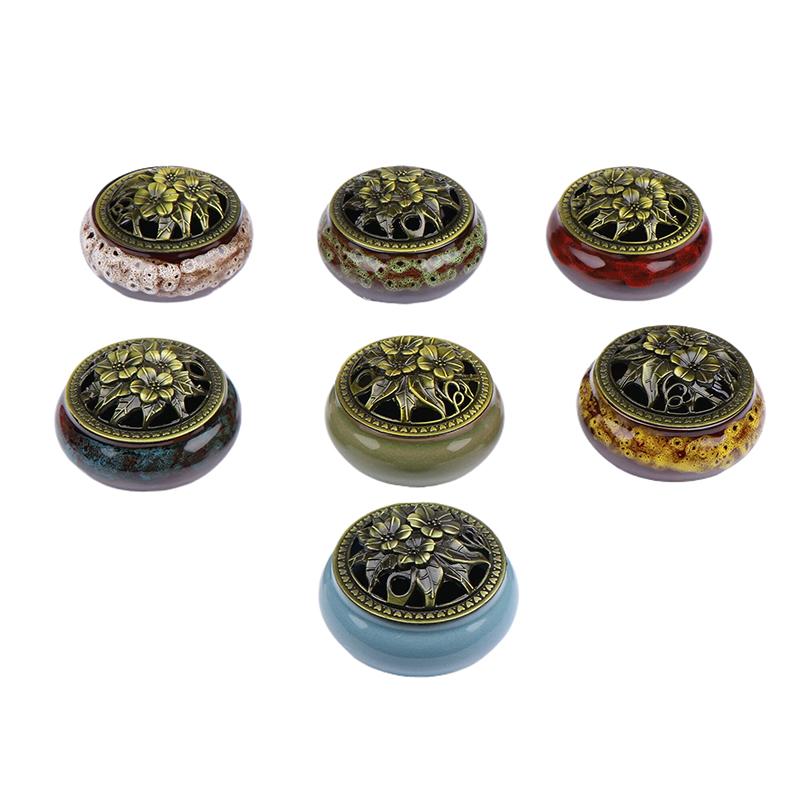 Ceramic Ice Cracking Incense Burner Coil Cone Stick Incense Burner Holder Home Ornaments Japanese Incense Burners Zen Decor