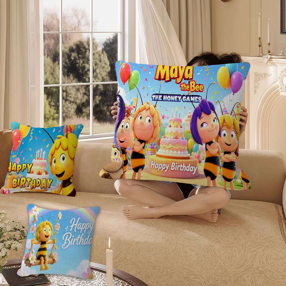 Cute Maya Bees Pillow Anime Pillow Sofa Bed Head Pillow Cover Cushion Cover Fashion