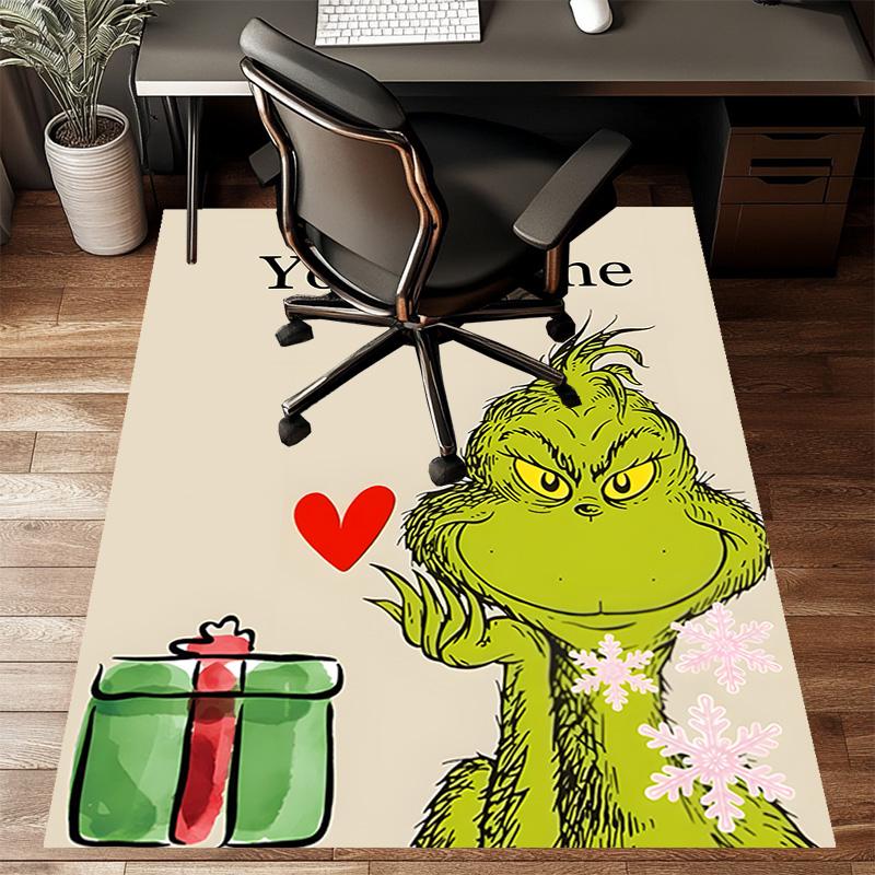 Benutzerdefinierte Crunch Weihnachtsmatte mit personalisiertem Namen, waschbarer Polyester-Teppich für den Innenbereich, Eingangsbereich, Geschenk für Weihnachten, Ostern, Thanksgiving-Tag