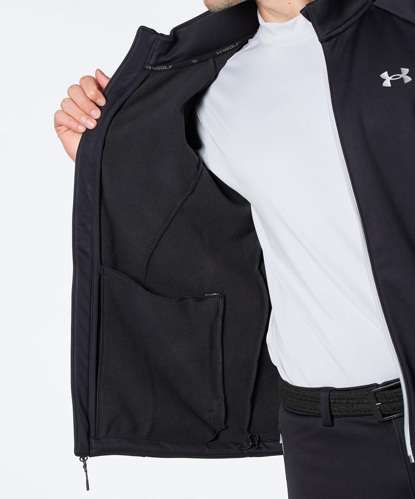 UA Winter Knit 3Layer Jacket Black Metallic Silver LG [Under Armour]