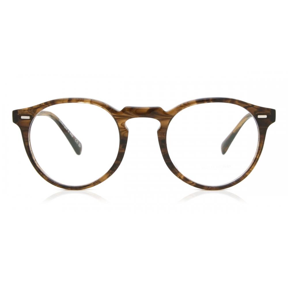 

Oliver Peoples Ov5186 Gregory Peck 1689 Unisex Eyeglasses Striped Sepia Brown/47-23-150