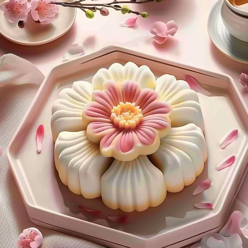 3D-Blumenform Blumen-Silikonformen Eis-Gebäck Backwerkzeug Gelee-Süßigkeitenformen Wiederverwendbare Schokoladen-Silikon-Seifenform Küche