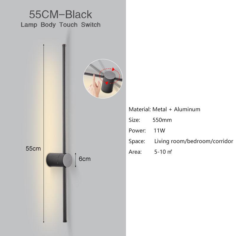 Indoor Touch Switch Dimmable LED Wall Lights for Living Room Bedroom 360° Rotatable Dimming Wall Lamps Wall Sconce Black White