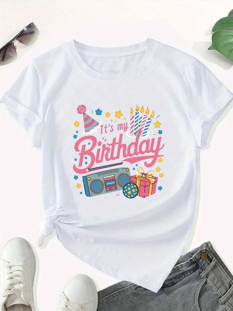 Speaker IT S MY BIRTHDAY Ladies Comfit Tshirt  Shirts for Women  Women Clothing  Y2k Top