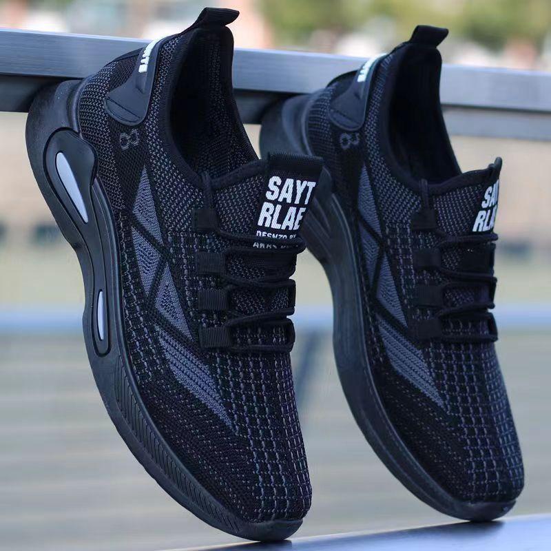 Men's Shoes Thin Spring and Summer Fly-woven Mesh Breathable Coconut Shoes Outdoor Casual Sports Shoes
