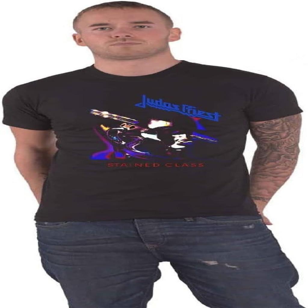 T Shirt Stained Class Purple Mixer Band Logo Official Mens Black Size S