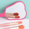 Mini Fan-Shaped Handheld Makeup Mirror Fan Shape Makeup Vanity Mirror With Handle Hand Mirror Spa Salon Compact Mirrors