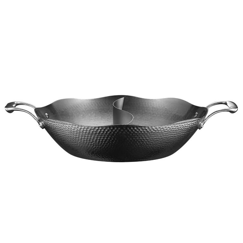 Commercial Grade 304 Stainless Steel Hammered Mandarin Duck Hot Pot