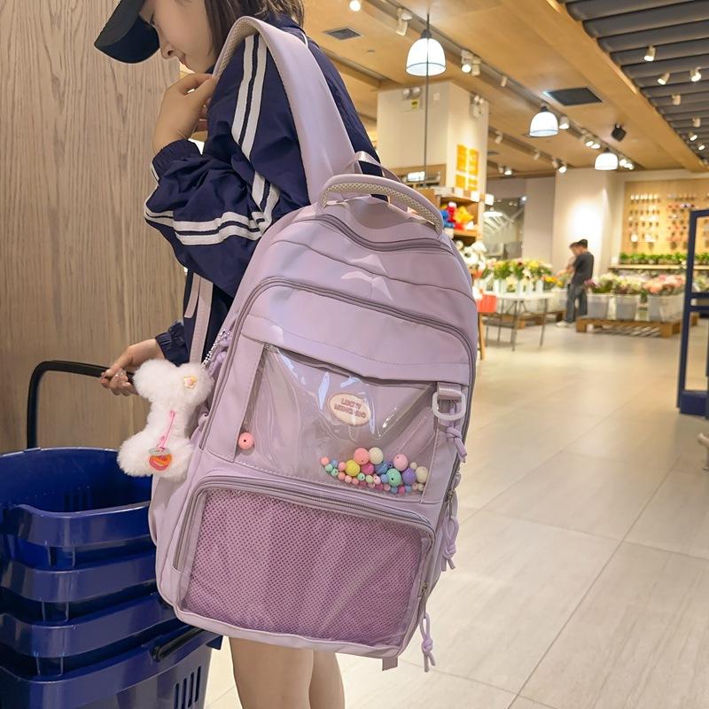 Schoolbag small food bar millet pain bag female student backpack two-dimensional peripheral uniform schoolbag female junior high school backpack
