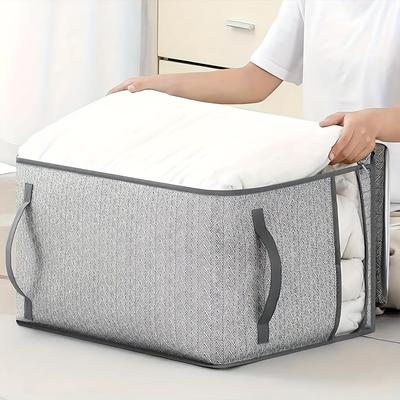 1pc/3pcs-Clothing Storage Bag, Quilt Mobile Storage Box, Home Bedroom Storage Bag, Organizing Large Capacity Storage Box