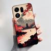 Phone Case For LG Q61/K61 Soft Silicone Black Case Ins Style Popular Pattern Moonlight Love Tree LMQ630N LMQ630 Casing