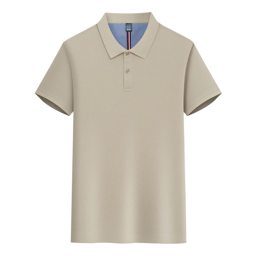 Summer POLO Shirt Men and Women Same Short-sleeved T-shirt Quick-drying Solid Color 220g 7A Antibacterial Lapel Top