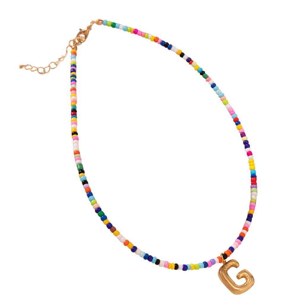 Colorful Initial Necklaces Christmas Gifts for Girls Grandkids Teenage Birthday Gifts, Gold Letter Pendent Necklace Jewelry