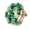 Multi Layer Winding Turquoise Agate Bracelet, Vintage Bead Bracelet, Niche Design Jewelry