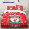 Set de așternut cu model logo Liverbird, cu cuvertură și fețe de pernă, Decorațiune pentru casă, Cadou de ziua de naștere (1 * husă de pilotă + 2 * fețe de pernă, fără miez)