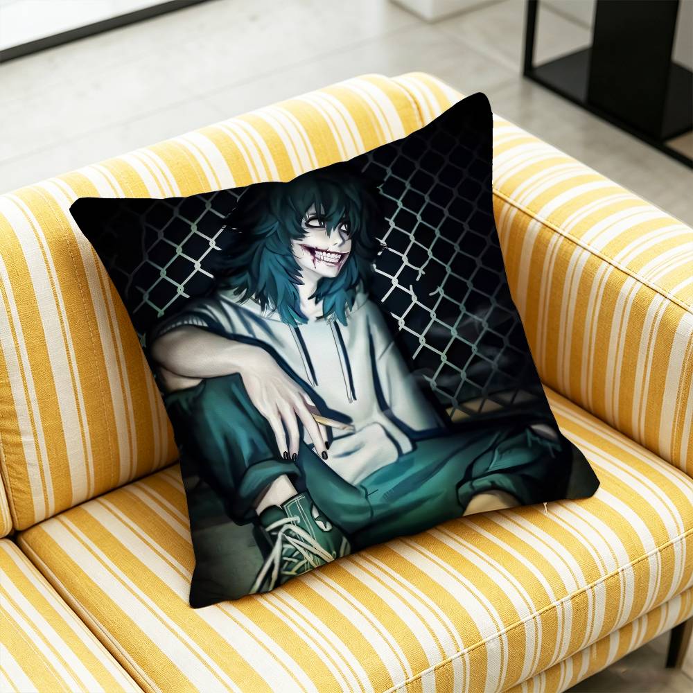 For Creepypasta Killer Jeff Throw Pillow Case 30cm 50cm 45cm DIY Square Pillowcase Square Office Cushion Cover