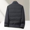Mens Winter Down Jacket Lightweight Style Turn-Down Collar Casual Warm Coat 85% Nylon 81-85% Duck
