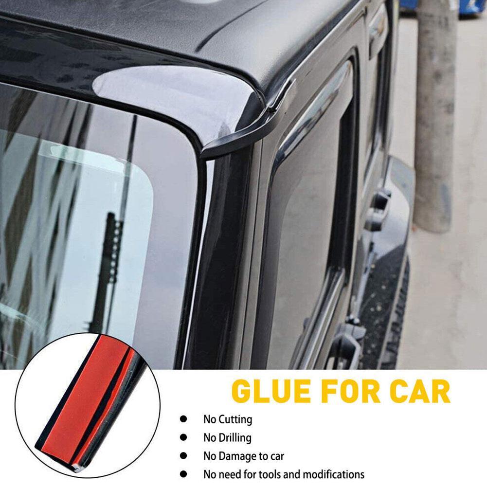 Dla Jeep Wrangler JK 2007-2018 2 szt. Akcesoria wodne na dach samochodu Odprowadzacz wody deszczowej Osłona odprowadzająca wodę deszczową Przedłużenie rynny AB V3W2