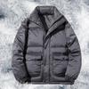 Dicke Winter-Daunenjacke für Herren, lässige, lockere Übergröße, warmweiße Entendaunen-Stehkragenjacke für Herren
