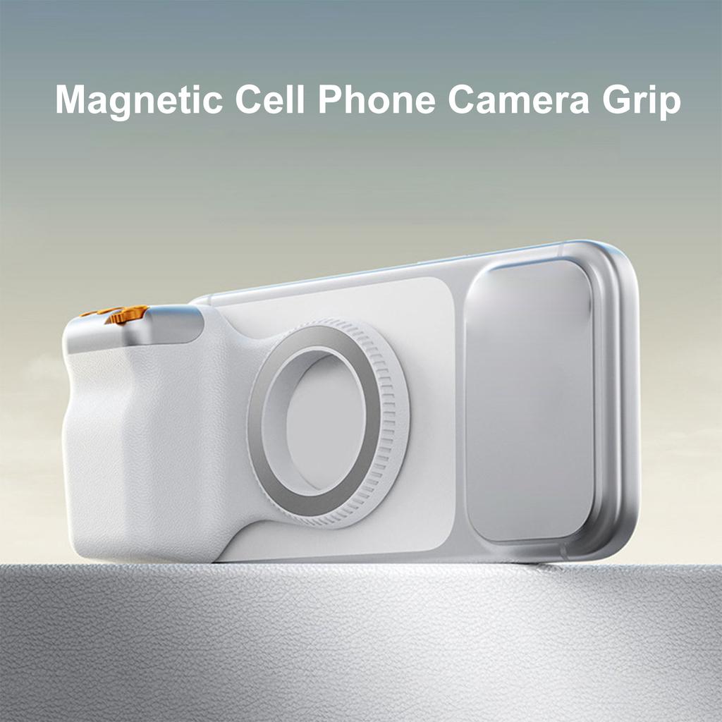 Magnetic Cell Phone Camera Grip Wireless Remote Smartphone Selfie Camera Shutter Grip for Vlog Video Photography