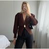 Short Sleeve V-Neck Button Knit Cardigan