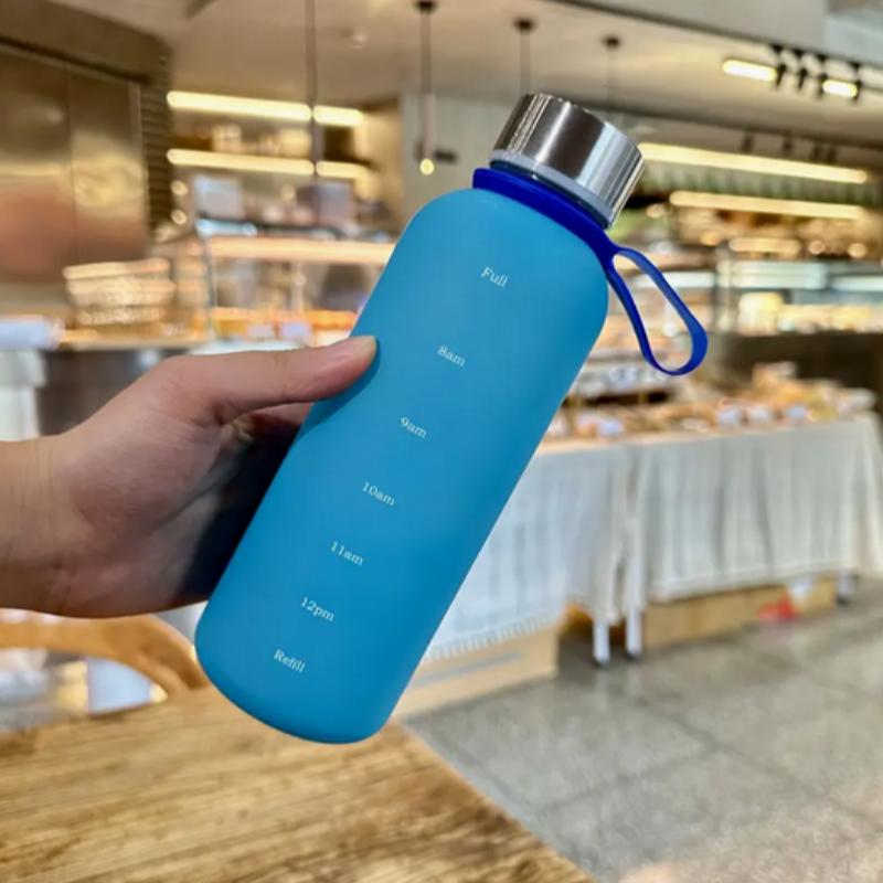 

550ML Gradient Matte Handle Water Bottle - Portable Outdoor Sports Cup with Leak-Proof Lid, Durable PC Material 550ML синий