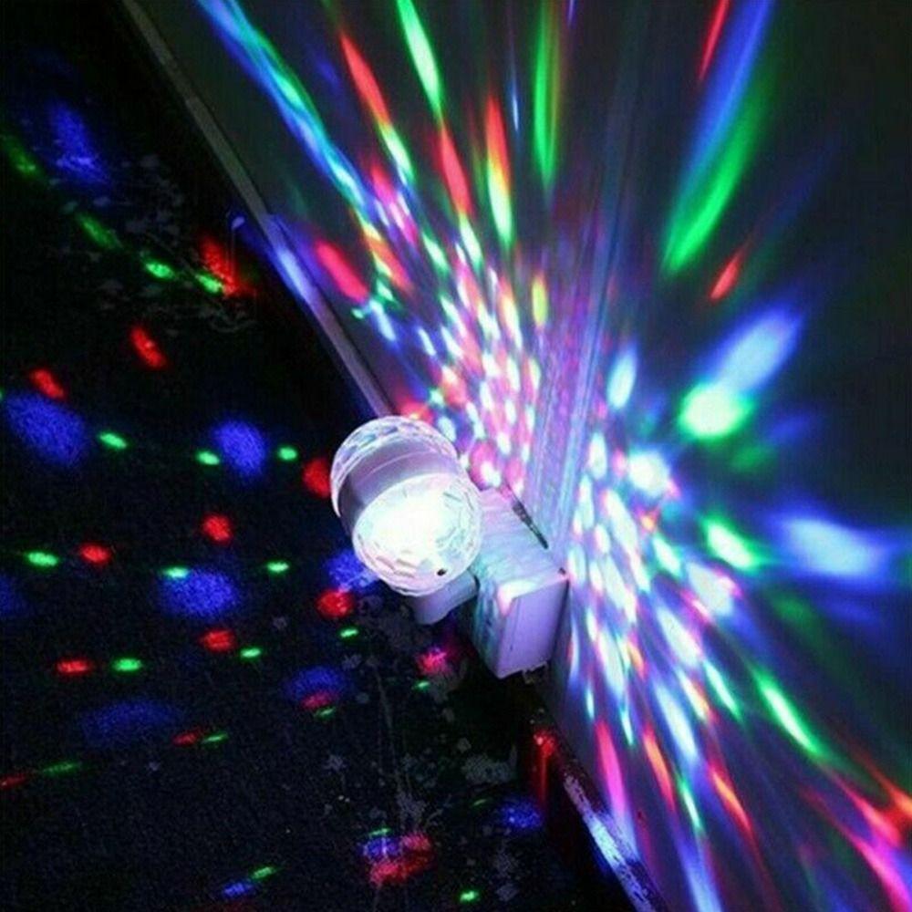 Magic 6W LED Double-headed B22 E27 Crystal Ball Disco Lamp Rotating Bulb Stage Light Bulb