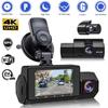 Новий 3-канальний автомобільний відеореєстратор Dash Cam 4K Камера GPS WiFi для автомобіля Відеореєстратор Чорний ящик Нічне бачення Автоаксесуари