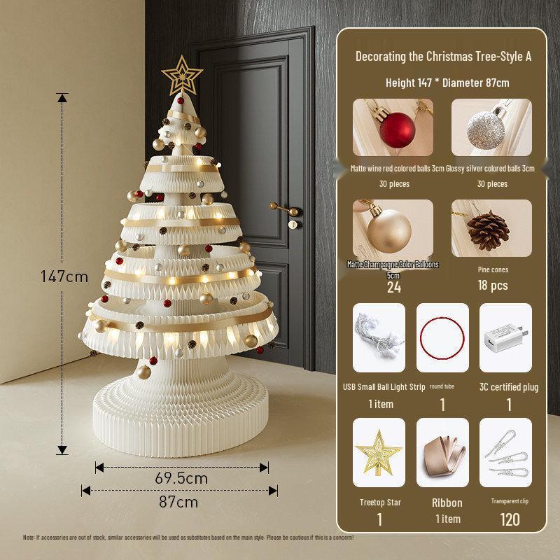 2025 Creative Origami Christmas Tree Ornaments for Home & Living Room Décor