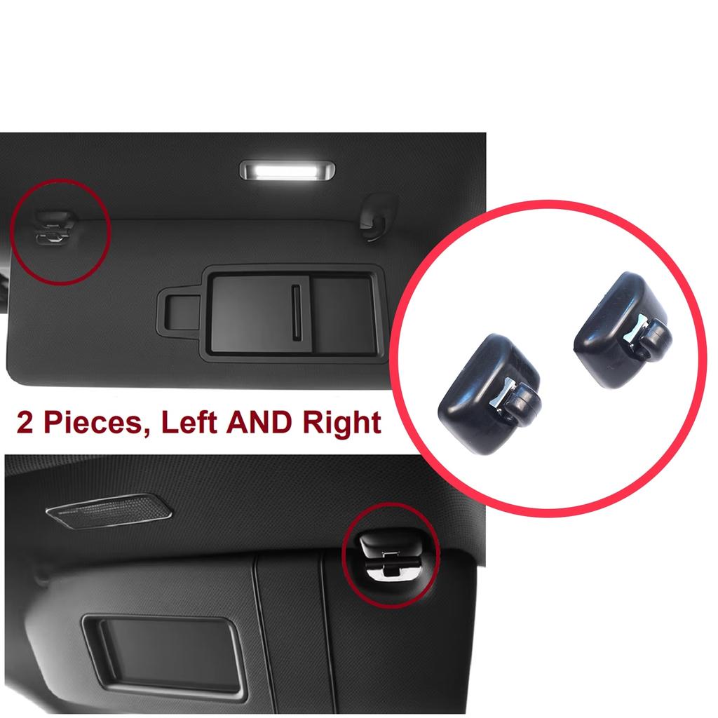 BDP1656-1 2 Pieces Sun Visor Shade Holder Hook Clips Black Color for  A1 A3 A4 B7 B8 B9 A5 A6 C6 Q2 Q3 Q5 TT Seat Exeo