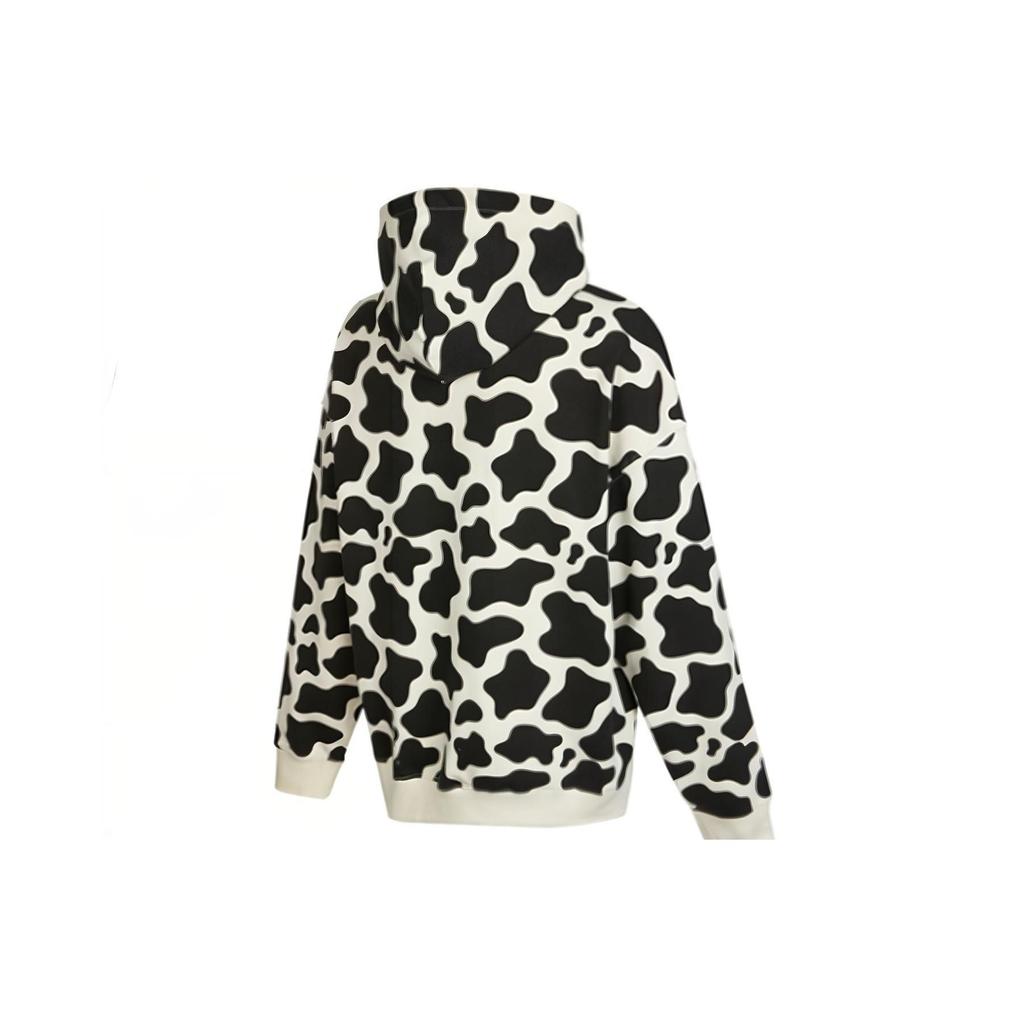 Vans Sportovní ležérní mikina s potiskem kravího vzoru Pánské mikiny Černá Slonová kost-Bílá VN0A7TODYD1