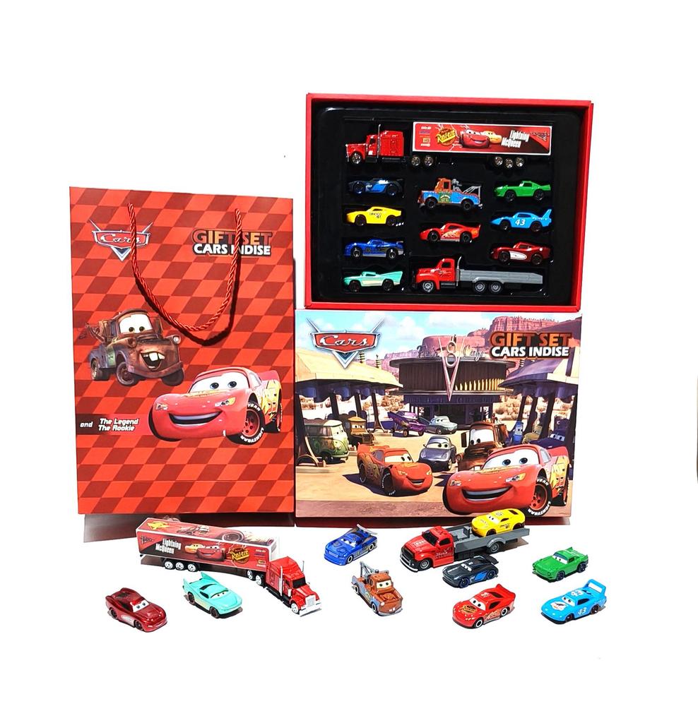 Cars 3 Lightning McQueen & Storm Alloy Toy Set - Black, Mater Edition, Kids' Gift
