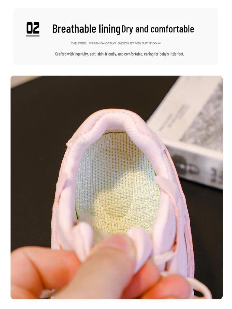 Niche 2025 Trendy Women's Thick-Soled White Skate Shoes - Versatile Casual for Spring & Autumn