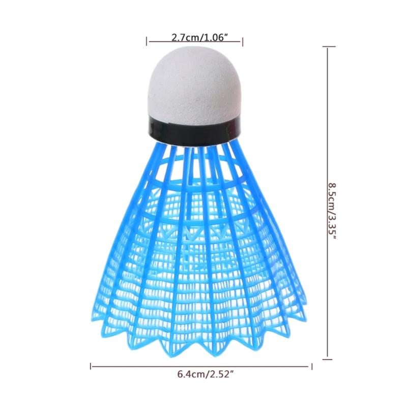 4x Nylon Shuttlecock Badminton Birdies Lighting Badminton Balls Outdoor Training