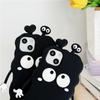 Cute Cartoon Black 3D Case For Iphoen 14 Plus 13 12 11 Pro XS Max XR X SE 20 6S 6 7 8 Plus Luxury Soft Silicone Phone Cover Kids