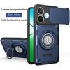 Anti-slip Armor Shockproof Case For Honor X8D Slide Camera Lens Protection Rotating Ring Stand TPU Frame Plastic Phone Cover