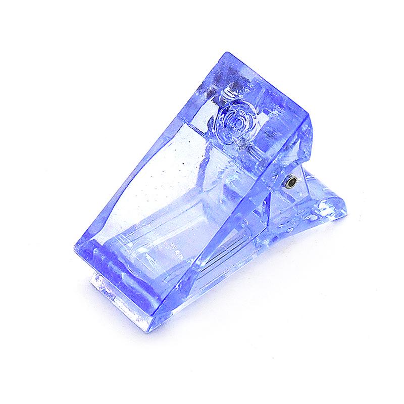 Colored Nail Art Crystal Clips - Multi-Color Shaping & Fixing Clips for Gel Extensions